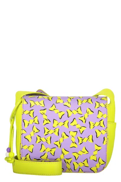 Moschino Printed Crossbody Bag In Yellow