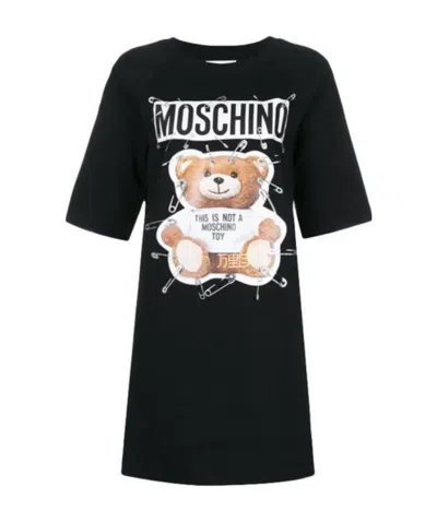 Moschino Printed Dress In Black