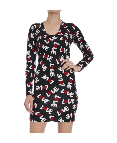 Moschino Printed Dress In Black