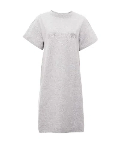 Moschino Printed Dress In White