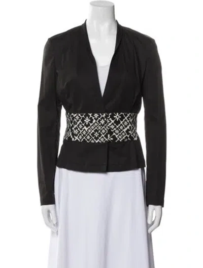 Pre-owned Moschino Printed Evening Jacket In Black