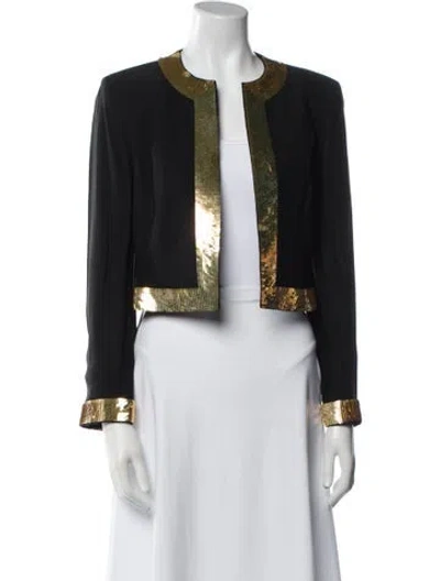 Pre-owned Moschino Printed Evening Jacket In Black