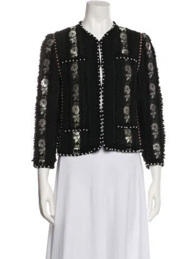 Pre-owned Moschino Printed Evening Jacket In Black