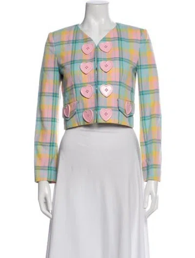 Pre-owned Moschino Printed Evening Jacket In Multi