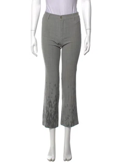 Pre-owned Moschino Printed Flared Pants In Grey