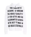 Moschino Sweatshirt With Zip In White