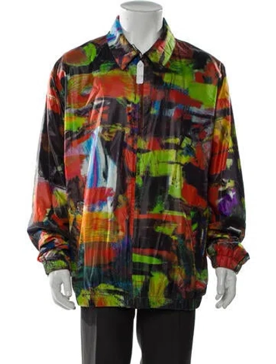 Pre-owned Moschino Printed Jacket In Green