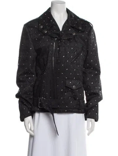 Pre-owned Moschino Printed Jacket W/ Tags In Gray