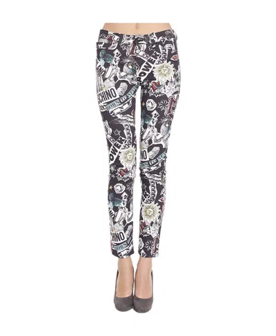 Moschino Printed Jeans In Black