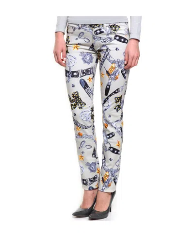 Moschino Printed Jeans In Gray