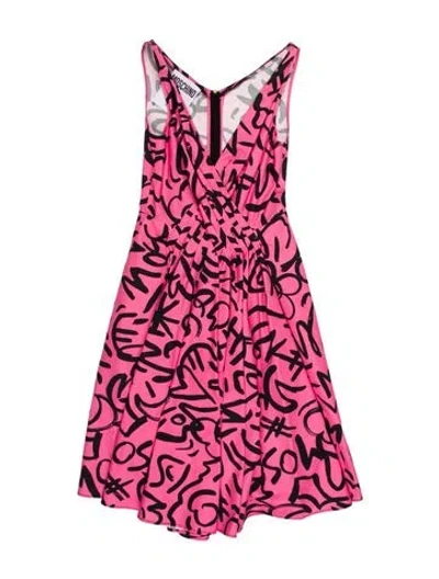 Pre-owned Moschino Printed Knee-length Dress In Pink