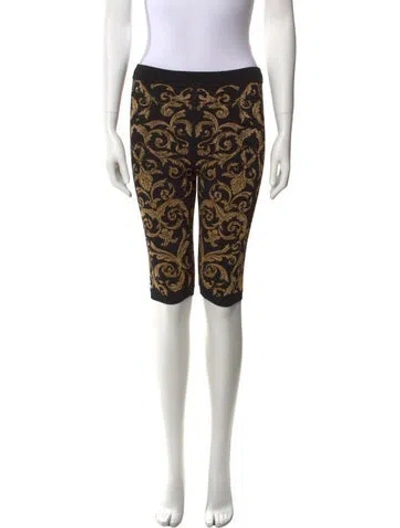 Pre-owned Moschino Printed Knee-length Shorts In Black