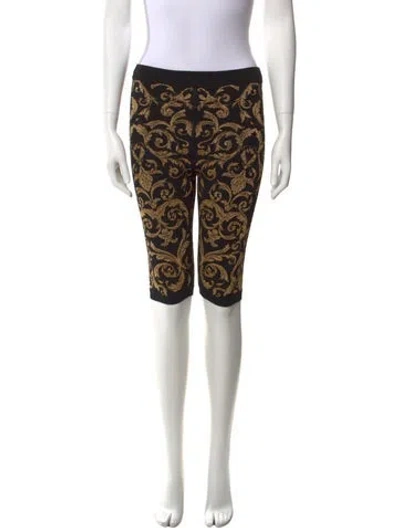 Pre-owned Moschino Printed Knee-length Shorts W/ Tags In Black