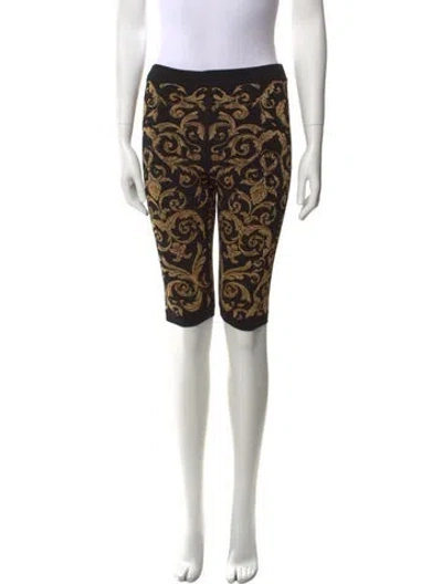 Pre-owned Moschino Printed Knee-length Shorts W/ Tags In Black