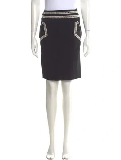 Pre-owned Moschino Printed Knee-length Skirt In Black