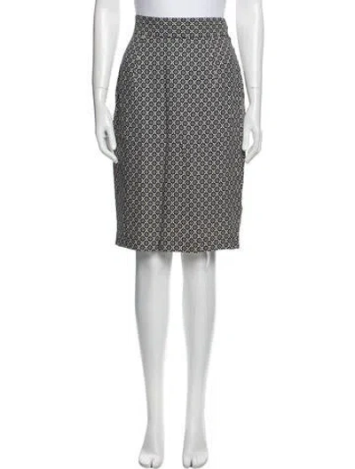 Pre-owned Moschino Printed Knee-length Skirt In Blue