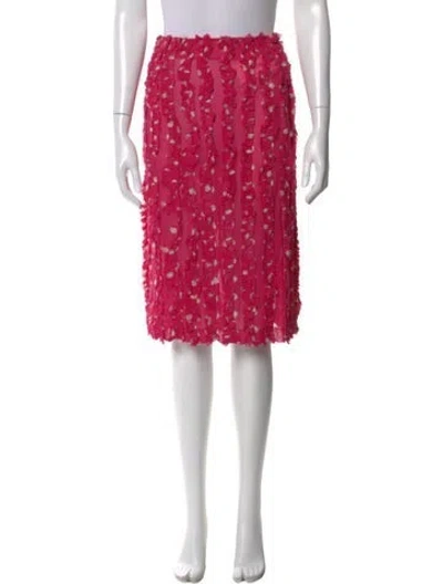 Pre-owned Moschino Printed Knee-length Skirt In Pink
