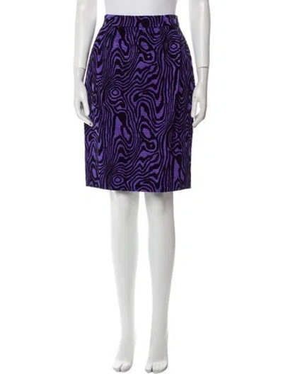 Pre-owned Moschino Printed Knee-length Skirt W/ Tags In Purple