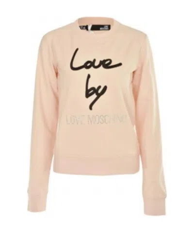 Moschino Printed Logo Sweater In Nude