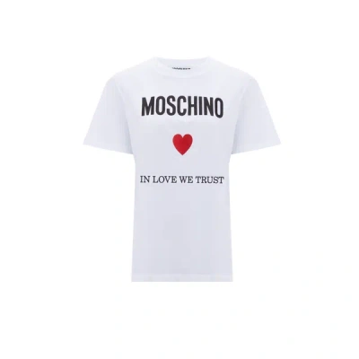 Moschino Printed Logo T-shirt In White