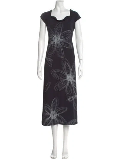 Pre-owned Moschino Printed Long Dress In Multicolor