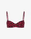 Moschino Bikinioberteil Mit Herz-print In Black