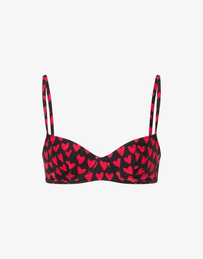 MOSCHINO PRINTED LYCRA BIKINI TOP