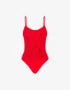 Moschino Costume Intero In Lycra Stampato In Red
