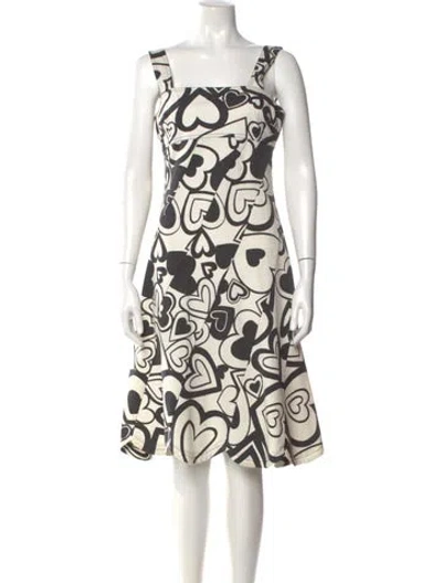 Pre-owned Moschino Printed Midi Length Dress In Neutral