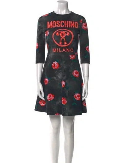 Pre-owned Moschino Printed Mini Dress W/ Tags In Multi