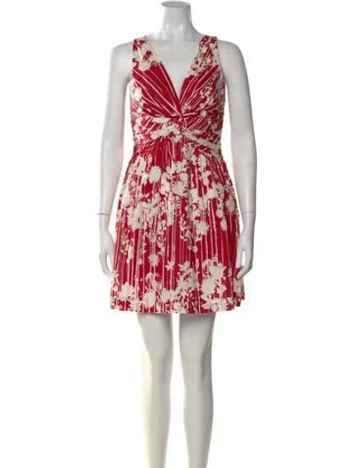 Pre-owned Moschino Printed Mini Dress In White