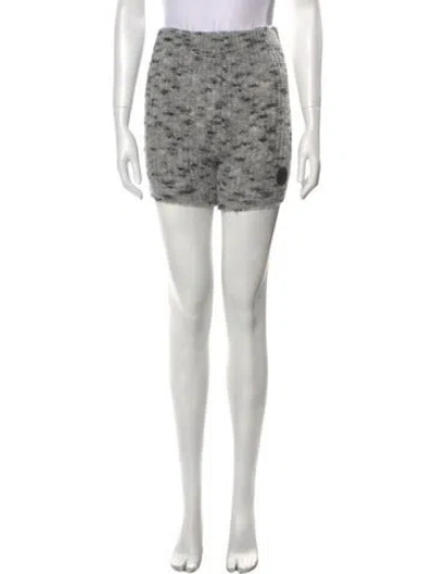 Pre-owned Moschino Printed Mini Shorts In Gray