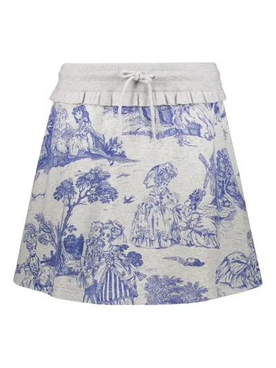 Moschino Woman Mini Skirt Grey Size 6 Cotton