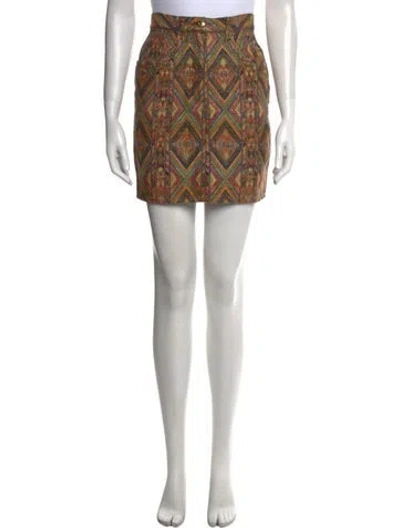 Pre-owned Moschino Printed Mini Skirt