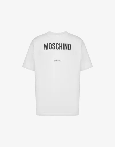 Moschino Printed Organic Cotton Jersey T-shirt In White