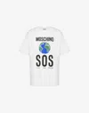 Moschino Graphic Print Crew Neck Short Sleeves Top In White