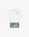 Moschino Bedrucktes T-shirt Aus Bio-baumwolljersey In White