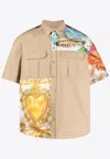Moschino Printed Patchwork Short-sleeved Shirt