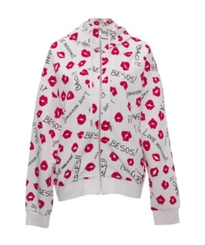 Moschino Printed Pattern Casual Jacket In White