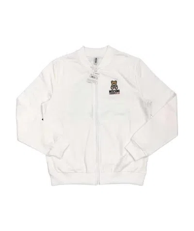 Moschino Printed Pattern Casual Jacket In White