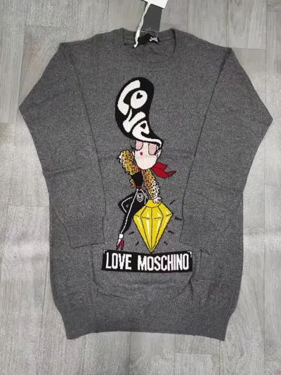 Moschino Printed Pattern Pullover In Black