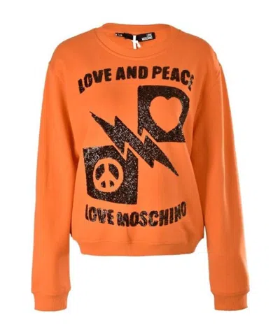 Moschino Printed Pattern Sweater In Orange