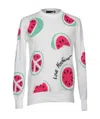 Moschino Printed Pattern Sweater In White