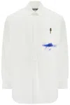 Moschino Office Inspiration Stretch Poplin Shirt In White