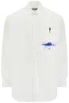 Moschino Office Inspiration Stretch Poplin Shirt In White