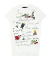 Moschino Printed Round-neck Short-sleeved Dress In White