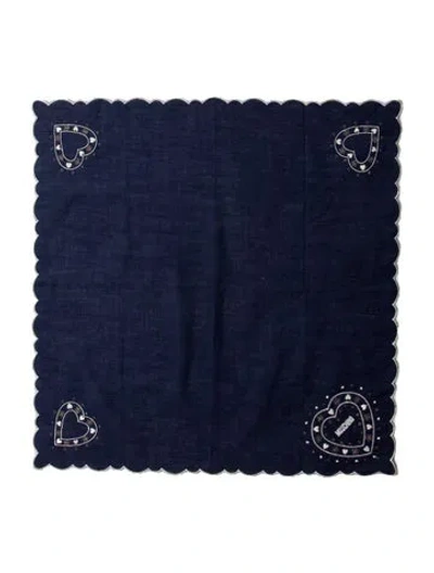 Pre-owned Moschino Printed Scarf In Blue