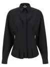 Moschino Dotted Shirt With Collar And Long Sleeves In Black