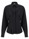 Moschino Dotted Shirt With Collar And Long Sleeves In Black