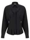 Moschino Dotted Shirt With Collar And Long Sleeves In Black